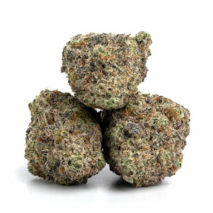 Afbeelding van Pink Runtz cannabis bloemen met felgekleurde toppen en suikerachtig hars.
