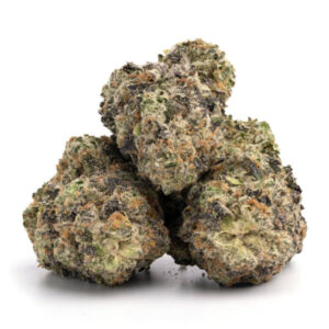 Close-up van Mandalorian Kush wietstrain met hoge THC en dichte toppen